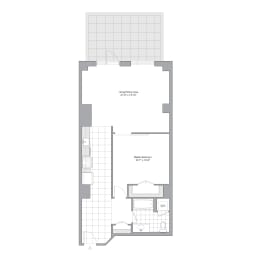  Floor Plan 1 Bedroom - 1 Bath | A13A